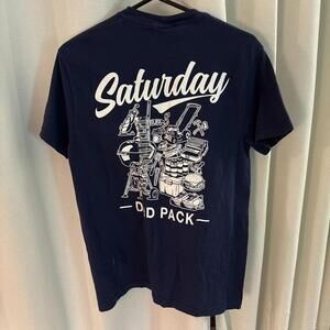 Barstool Sports Dad Shirt Navy Saturday Design Sm New/Tags